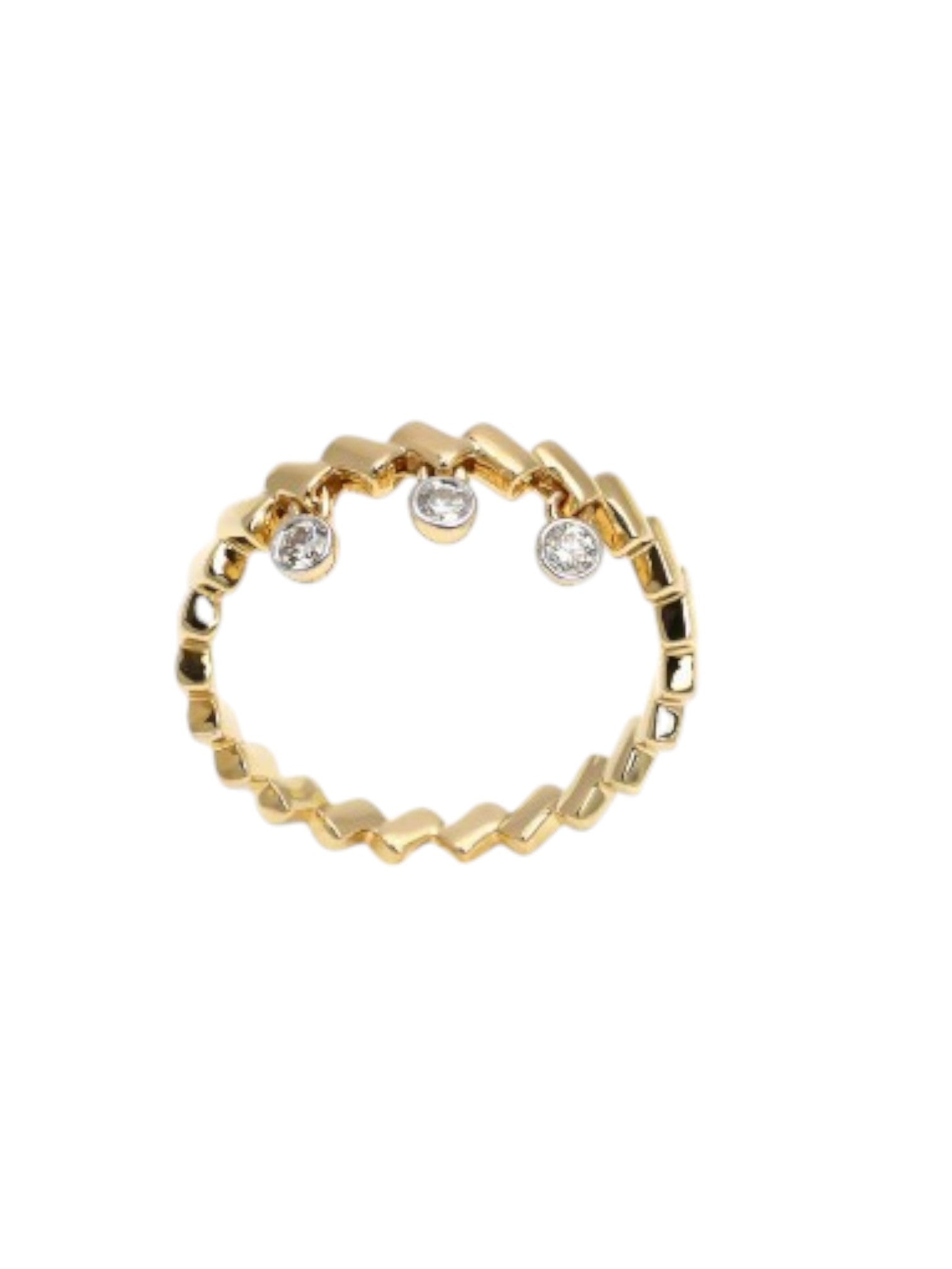 Stackable Gold Plated 925 Sterling Silver Light Weight Daily Wear Ring For Women By Kesardeep